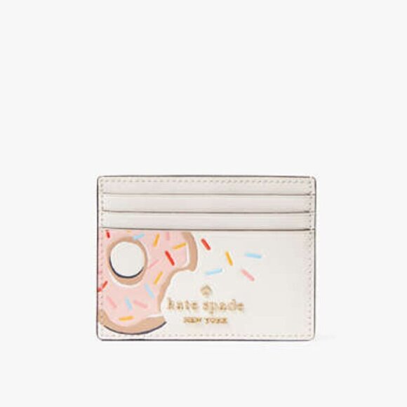 Kate Spade Coffee Break Donut Small Slim Card Holder - Picture 1 of 5